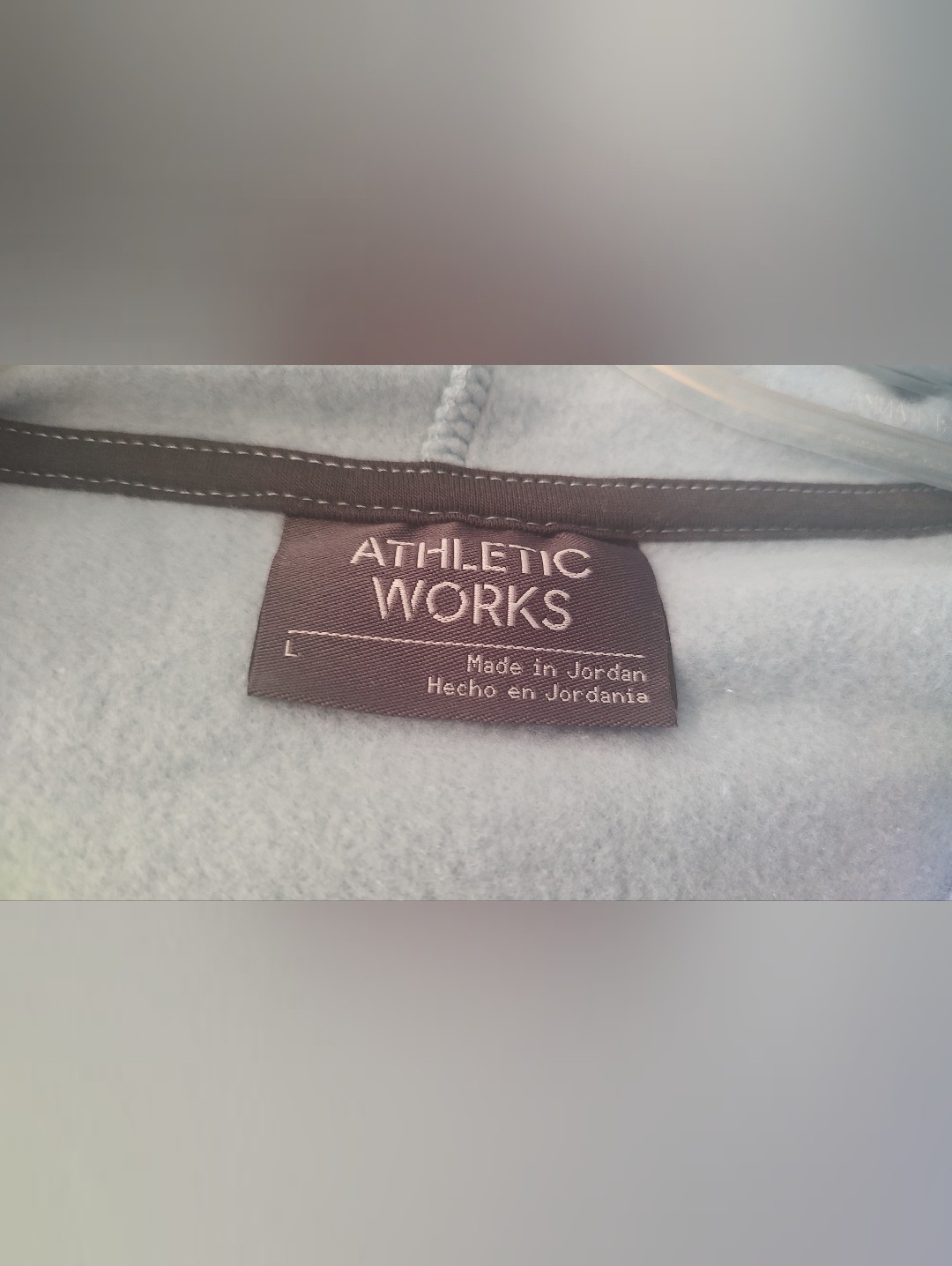 Athletic Works Men's Size L Zip Up Fleece Hoodie Sweatshirt Blue Presence Nwt — image 8 of 8